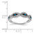 14k White Gold White and Blue Diamond Twist Ring