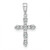 14k White Gold White Topaz and Diamond Cross Pendant