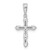 14k White Gold White Topaz and Diamond Cross Pendant