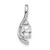 14k White Gold White Topaz and Diamond Pendant - XB-7C7B71E5-7227