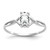 14k White Gold White Topaz Birthstone Ring - XB-89A33B16-4907