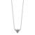 14k White Gold with Black Rhodium 1/10 carat Diamond Bee 18 inch Necklace