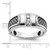 14k White Gold with Black Rhodium IBGoodman Men's 1/5 carat Diamond Complete Ring