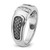 14k White Gold with Black Rhodium IBGoodman Men's 1/5 carat Diamond Complete Ring