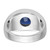 14k White Gold with Black Rhodium IBGoodman Men's Created Sapphire Complete Ring - B8-D66C2E8A-6535
