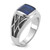 14k White Gold with Black Rhodium IBGoodman Men's Created Sapphire Complete Ring - B8-D66C2E8A-6535