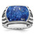 14k White Gold with Black Rhodium IBGoodman Men's Lapis Complete Ring