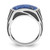 14k White Gold with Black Rhodium IBGoodman Men's Lapis Complete Ring