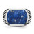 14k White Gold with Black Rhodium IBGoodman Men's Lapis Complete Ring