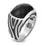 14k White Gold with Black Rhodium IBGoodman Men's Onyx Complete Ring - B8-964E8553-3648