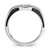 14k White Gold with Black Rhodium IBGoodman Men's Satin 1/3 carat Diamond Complete Ring