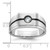 14k White Gold with Black Rhodium IBGoodman Men's Satin 1/5 carat Diamond Complete Ring - B5-7F82A208-4701