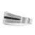 14k White Gold with Black Rhodium IBGoodman Men's Satin 5/8 carat Black and White Diamond Complete Ring