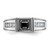 14k White Gold with Black Rhodium IBGoodman Men's Satin 7/8 carat Black and White Diamond Complete Ring