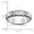 14k White Gold with Black Rhodium IBGoodman Men's Satin Diamond Complete Ring