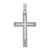 14k White Laser Etched Cross Charm - XR-1539C09C-4201