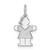 14k White Mini Girl Hugs Charm