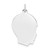 14k White Plain Medium.009 Depth Facing Right Engravable Boy Charm - XW-0348ADFD-4222