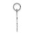 14k White Plain Medium.018 Depth Facing Right Engravable Girl Charm - XW-42FB9118-5473