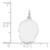 14k White Plain Medium.027 Depth Facing Left Engravable Boy Charm - XW-F32FC70E-2960
