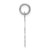 14k White Plain Medium.035 Depth Facing Right Engravable Boy Charm - XW-A4EF6798-2422