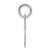 14k White Plain Small.009 Depth Facing Right Engravable Girl Charm