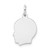 14k White Plain Small.013 Depth Facing Left Engravable Boy Charm