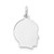 14k White Plain Small.013 Depth Facing Right Engravable Boy Charm