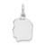 14k White Plain Small.013 Depth Facing Right Engravable Girl Charm