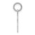 14k White Plain Small.018 Depth Facing Right Engravable Boy Charm