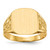 14k 14.0x12.5mm Closed Back Mens Signet Ring