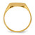 14k 14.0x12.5mm Closed Back Mens Signet Ring