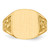 14k 14.0x12.5mm Closed Back Mens Signet Ring