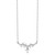 14K White Polished Leaves 17 inch Necklace