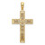 14K White Rhodium D/C Cross Pendant