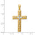 14K White Rhodium D/C Cross Pendant