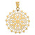 14k White Rhodium Diamond-cut Filigree Pendant - K1-39D287F9-1596
