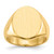 14k 14.0x17.5mm Closed Back Mens Signet Ring