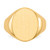 14k 14.0x17.5mm Closed Back Mens Signet Ring