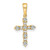 14k White Topaz and Diamond Cross Pendant