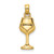 14K Wine Glass Charm
