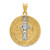 14k With Rhodium Circle St. Benedict Medal Pendant - K5-73CBE7D2-4925