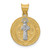 14k With Rhodium Circle St. Benedict Medal Pendant - K5-BCB0A840-1583