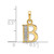 14K with Rhodium Diamond Letter B Initial Pendant