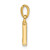 14K with Rhodium Diamond Letter L Initial Pendant