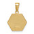 14k 14mm Hexagon Enameled Textured Back Medical Disc Pendant