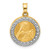 14k with Rhodium Hollow St. Theresa Pendant