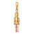 14k with Rose-plating Polished Nut Cracker Charm