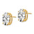 14k 14x10mm Oval Cubic Zirconia Earrings