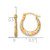 14k with White Rhodium and Rose Gold-plating Diamond Cut Polished 2.25mm Twisted Hollow Hoop Earrings